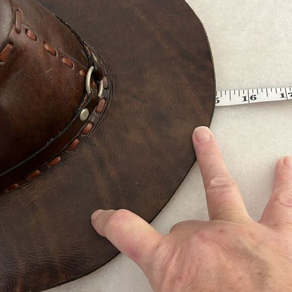 Handmade Leather CowGirl Hand Stitched Vintage Sz 10 - Picture 9 of 14